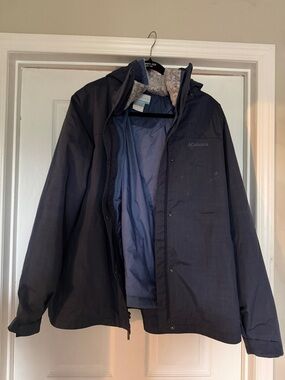 Columbia Ladies Eggplant purple Hooded 3-in-1 coat